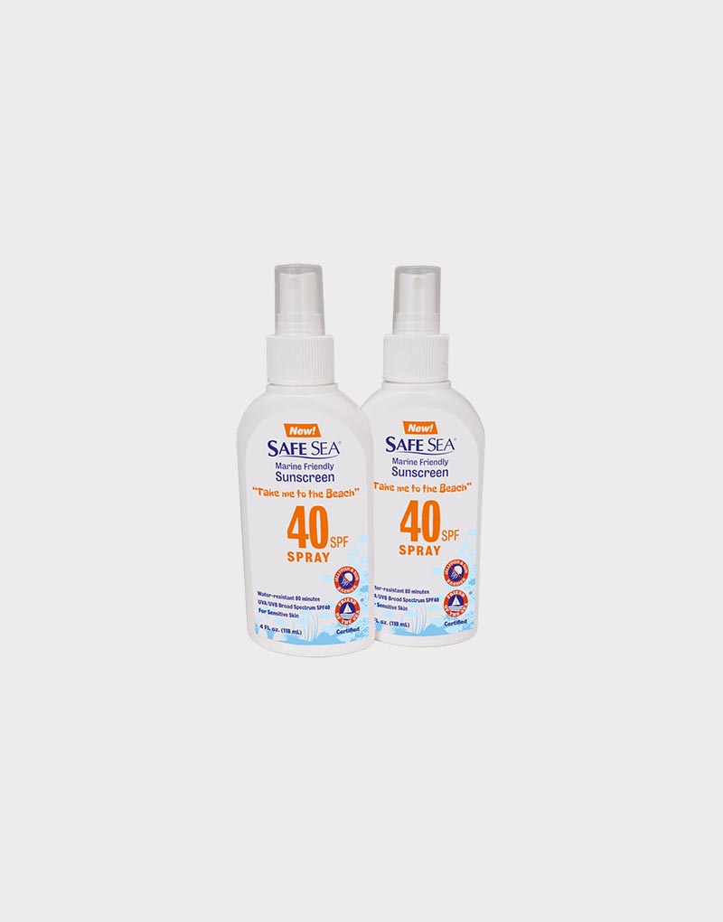Safe Sea SPF40 Spray 4oz (Anti-Jellyfish and Sunscreen) X2